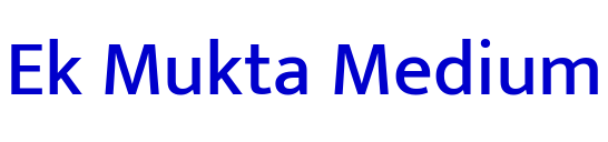 Ek Mukta Medium 字体